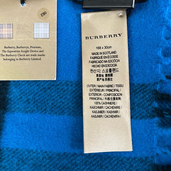 BURBERRY 100% Cashmere Scarf NTW - Picture 2 of 6